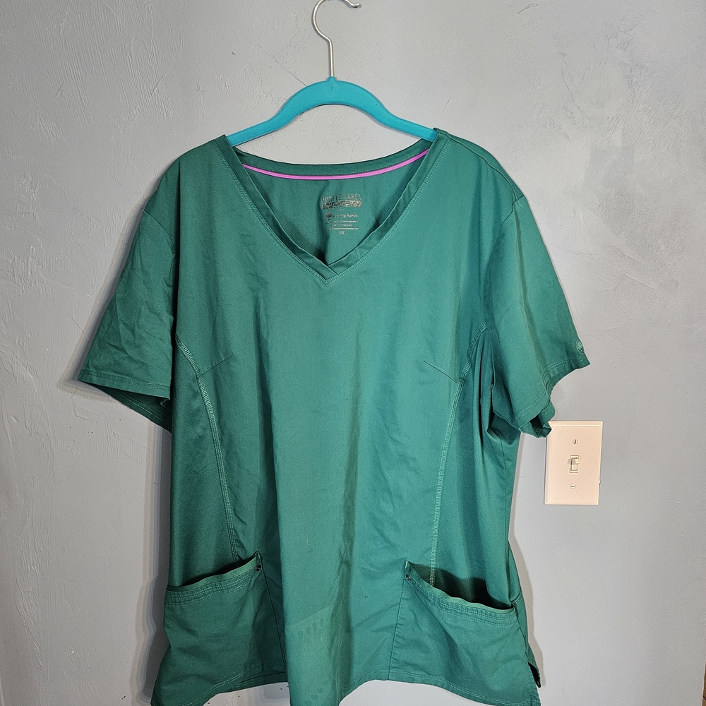 Teal V-Neck Women's Yoga Top/ Scrubs.   #1112
